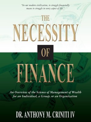 cover image of The Necessity of Finance